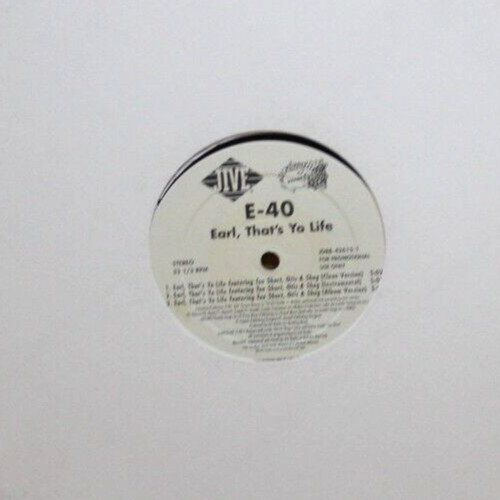 E-40 “EARL THAT’S YO LIFE / INSTRUMENTAL” 12″ PROMO SINGLE VG+ JIVE SICK WID IT