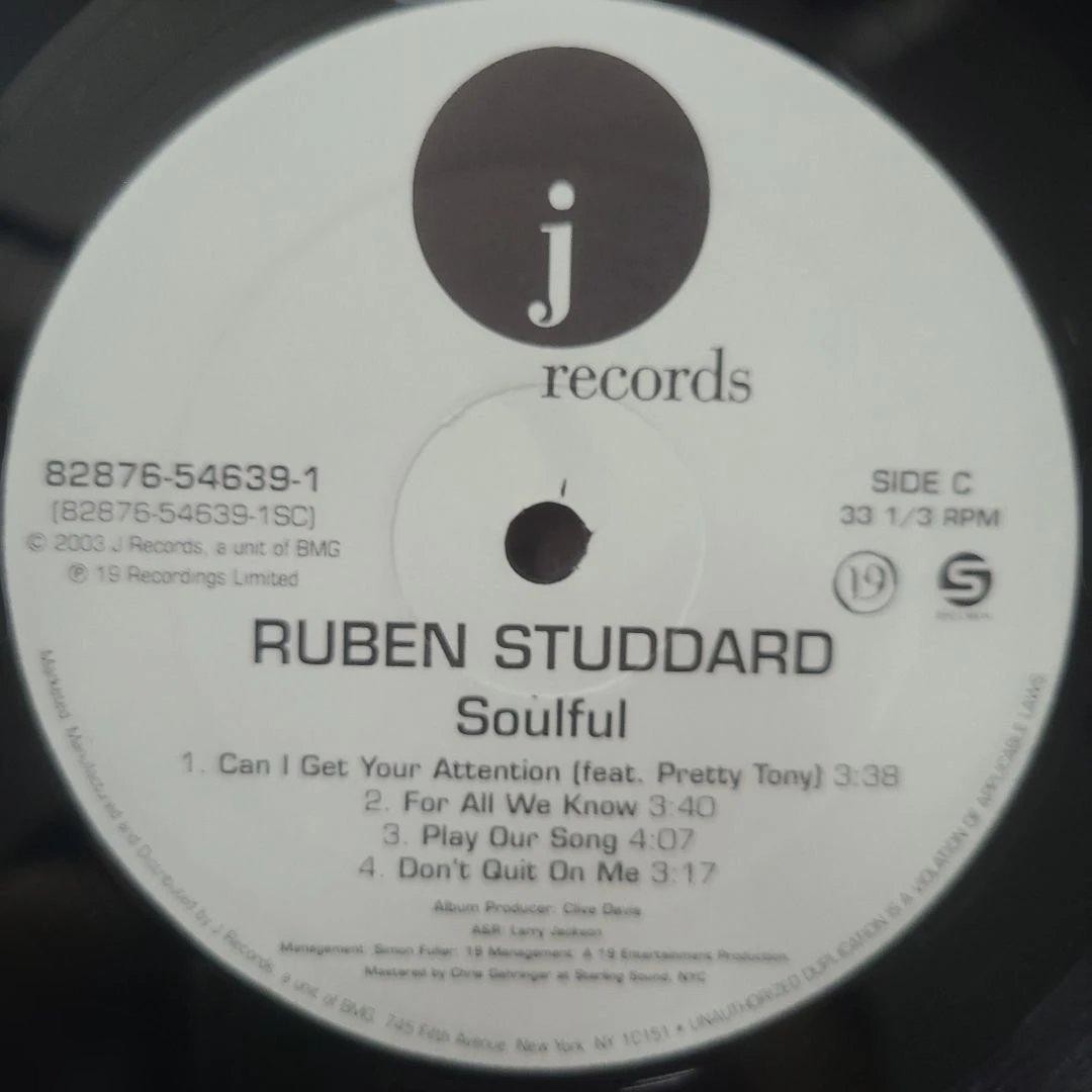 Ruben Studdard Soulful Vinyl LP Near Mint Condition R&B 2000s Classic