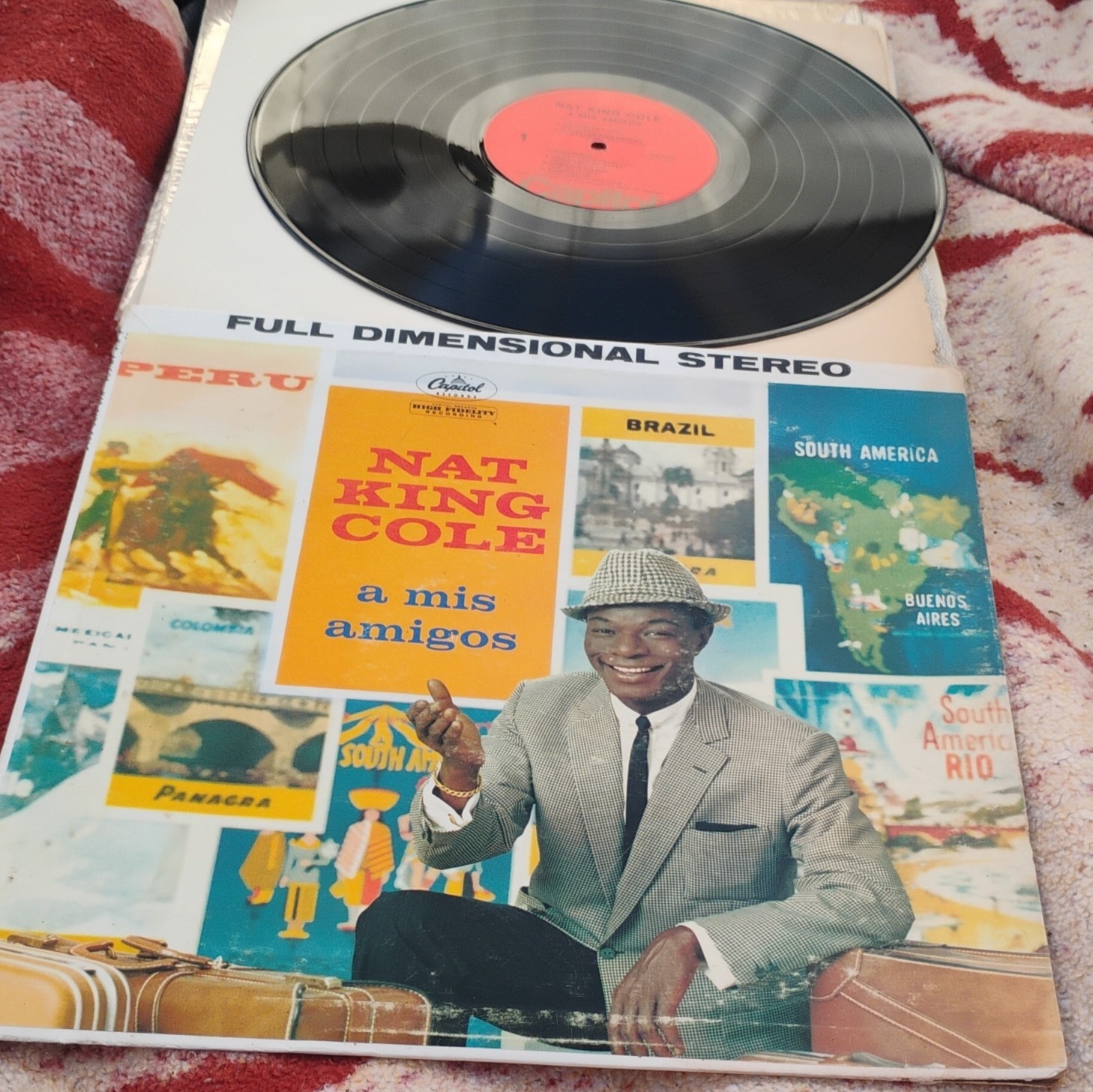 Nat King Cole A Mis Amigos 12″ Vinyl LP Stereo Jazz Capitol Spanish/Portuguese