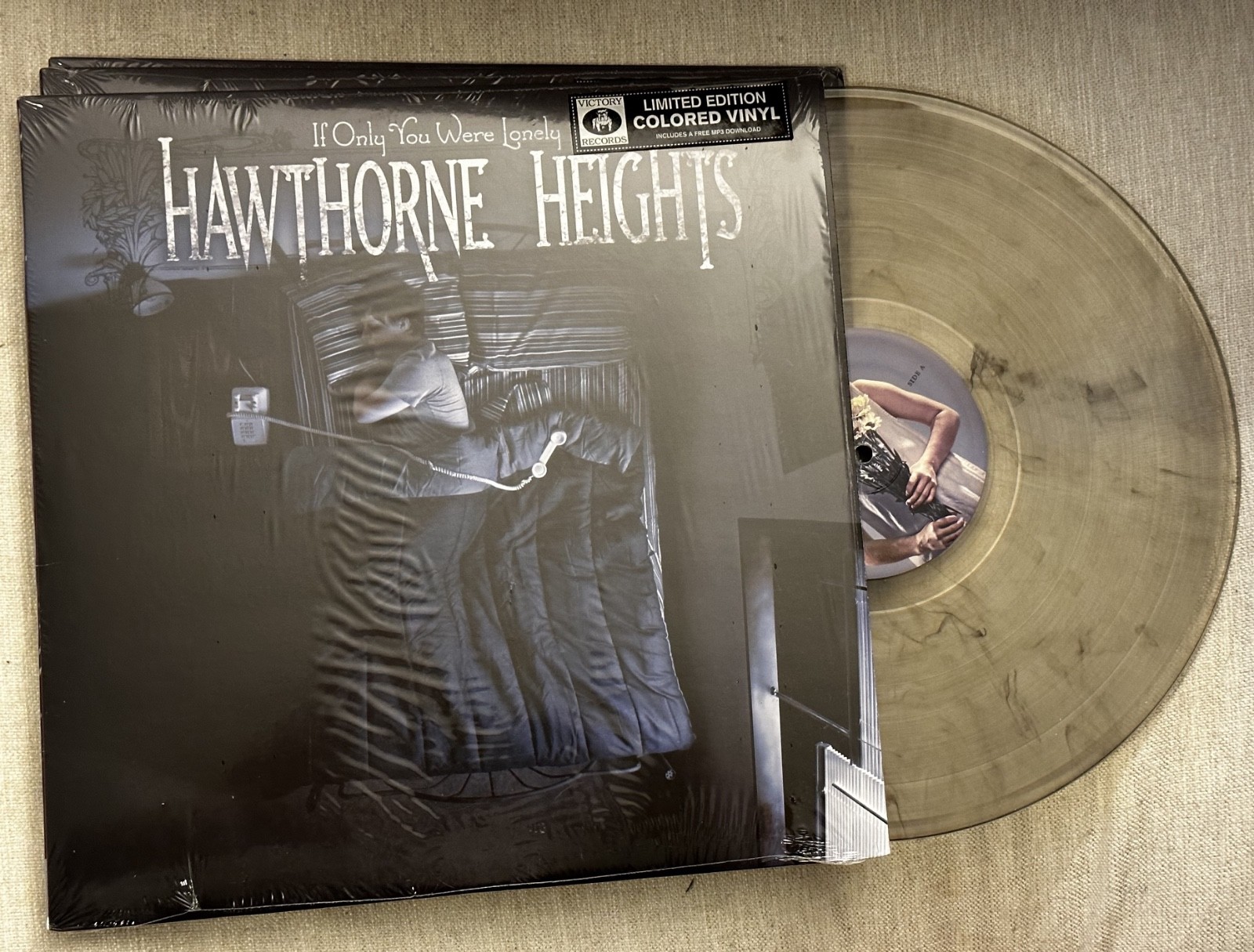 Hawthorne Heights If Only You Were Lonely Clear Black Smoke Vinyl /102 NM