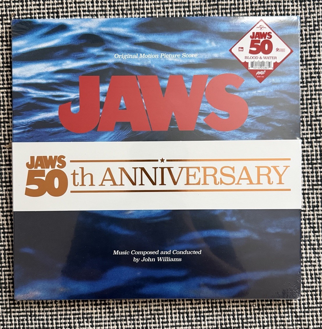 Jaws Soundtrack – John Williams Mondo 2025 Blue/Red 50th – Sealed New – Vinyl LP
