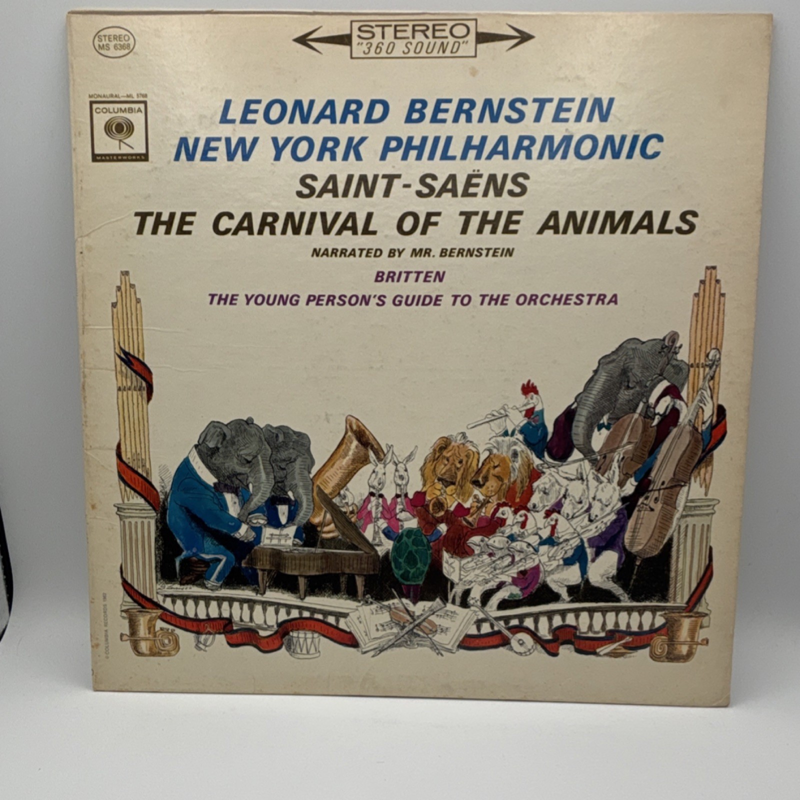 Columbia Leonard Bernstein New York Philharmonic LP Carnival of the Animals