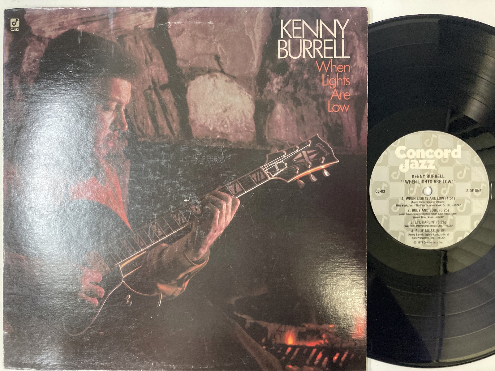 KENNY BURRELL – When Lights Are Low LP (1979 US Pressing on CONCORD JAZZ)
