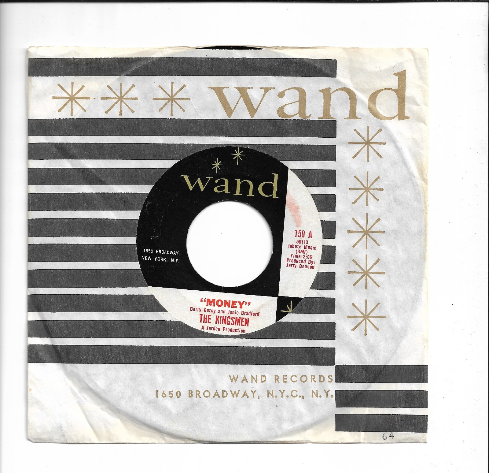 Kingsmen – Money/Bent Scepter 7″ (Original US Pressing)!