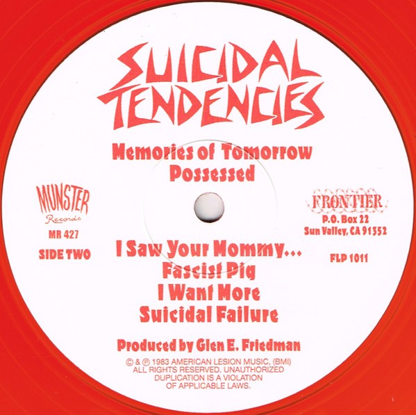 Suicidal Tendencies – Suicidal Tendencies (RED VINYL) – PUNK *NEW/COLOR*