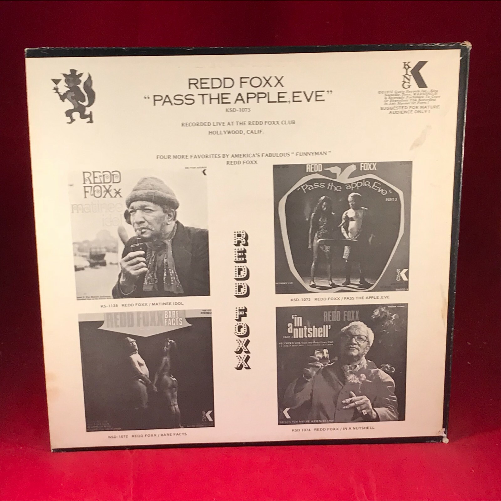 REDD FOXX In A Nutshell – 1975 USA Vinyl LP live club La Cienega Boulevard