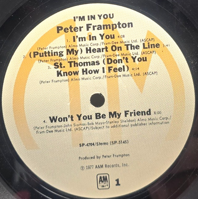 Peter Frampton, I’m In You 1977 LP Vinyl Record Album Vintage