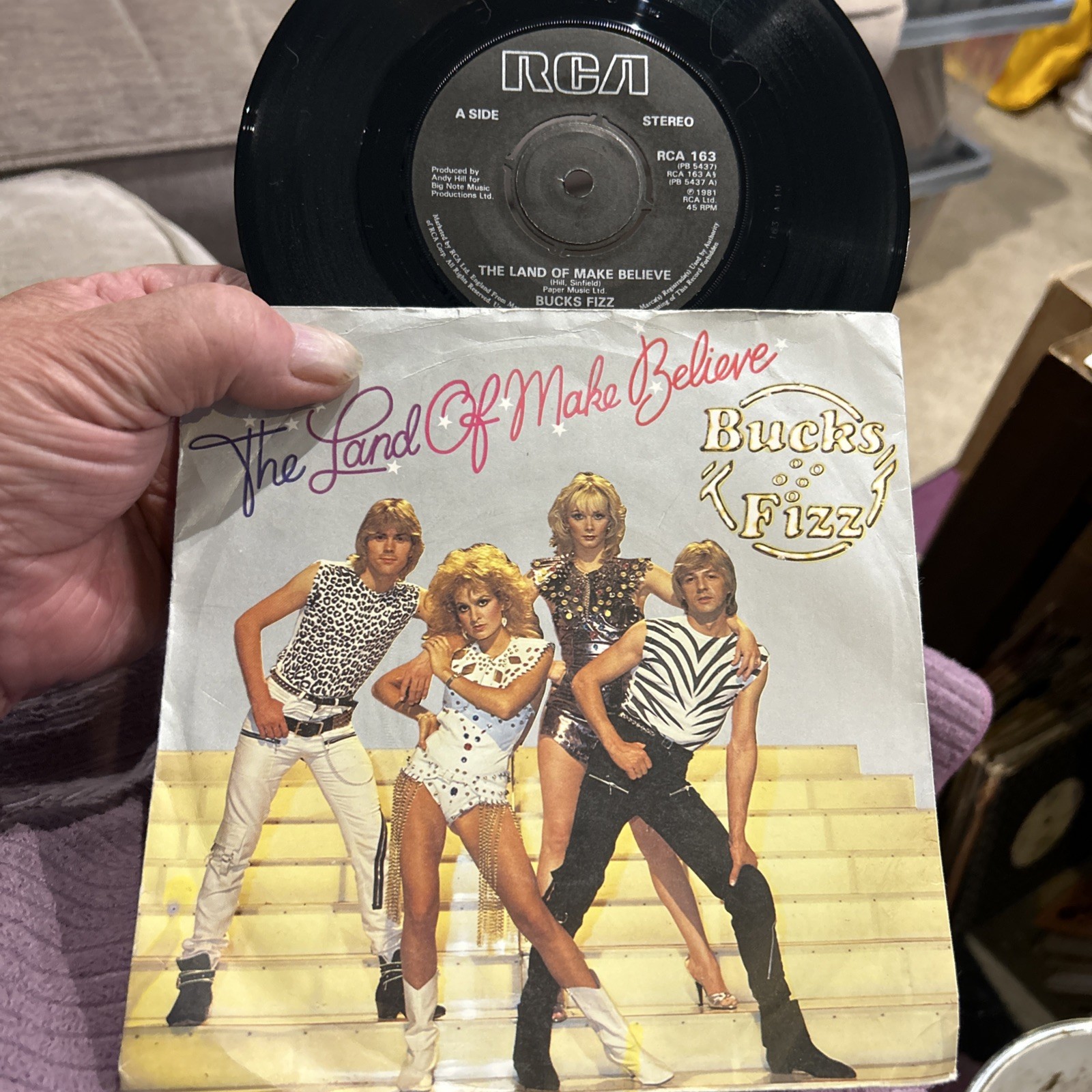 BUCKS FIZZ – The Land of Make Believe 7” Vinyl Record VG+