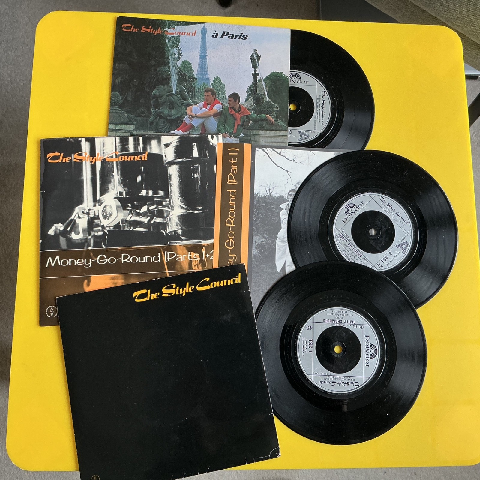 3 x The Style Council – “a Paris” 1983 4 Tk EP, Money Go Round & Speak 7” Vinyl