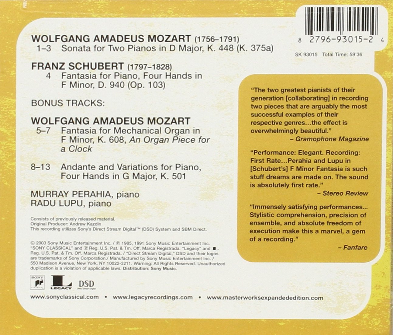 Mozart & Schubert: Works for Piano Duo Expanded Edition