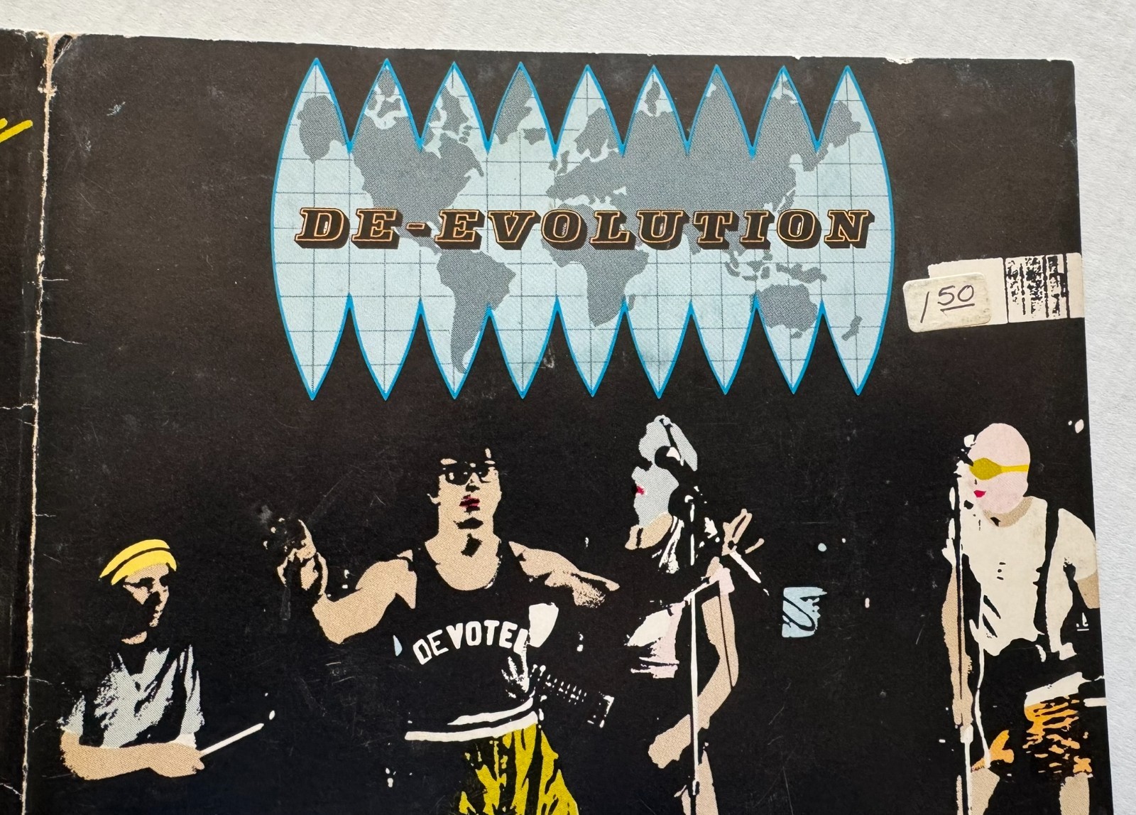 DEVO Mongoloid/Jocko Homo 7″ 45 – 1977 Booji Boy 7033-14 Blue Text