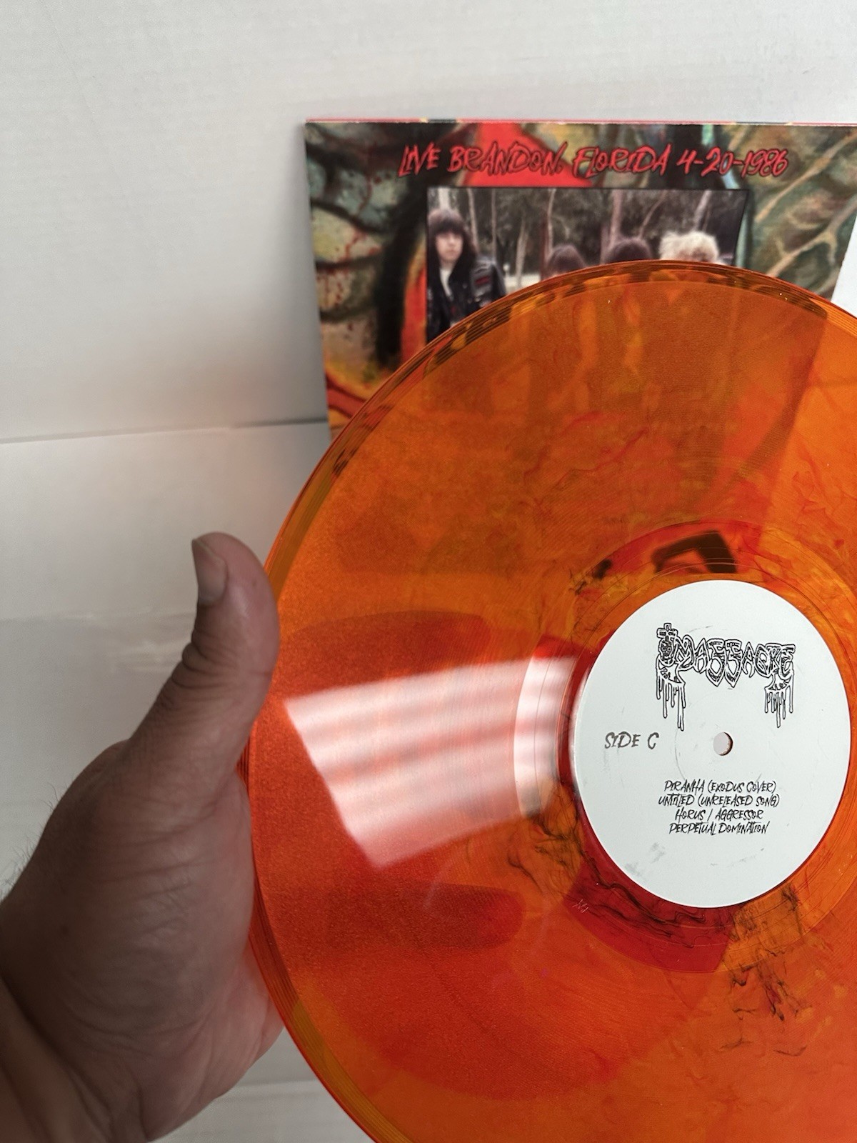 Massacre – Posers And Wimps Shall Burn In The Pit Lim 2LP Orange Vinyl (VG+)
