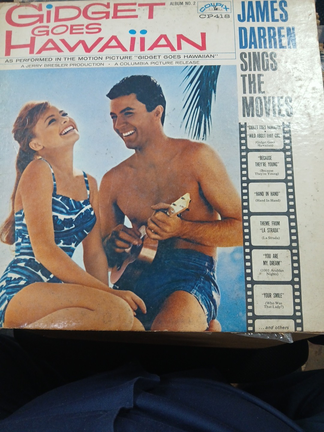 Gidget Goes Hawaiian~James Darren Sings The Movies CP418 Colpix LP Album No. 2