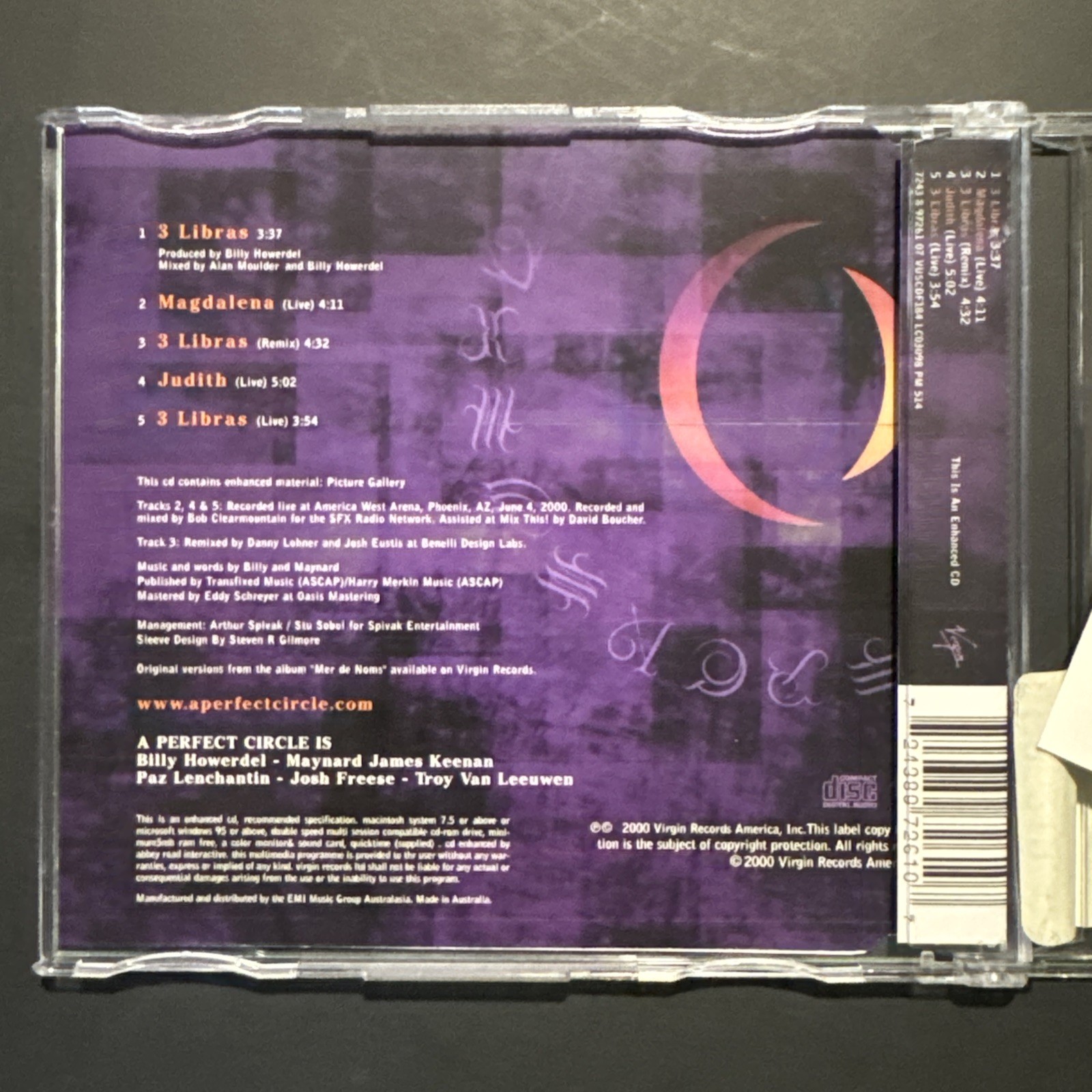 A Perfect Circle “3 Libras” Import CD Single