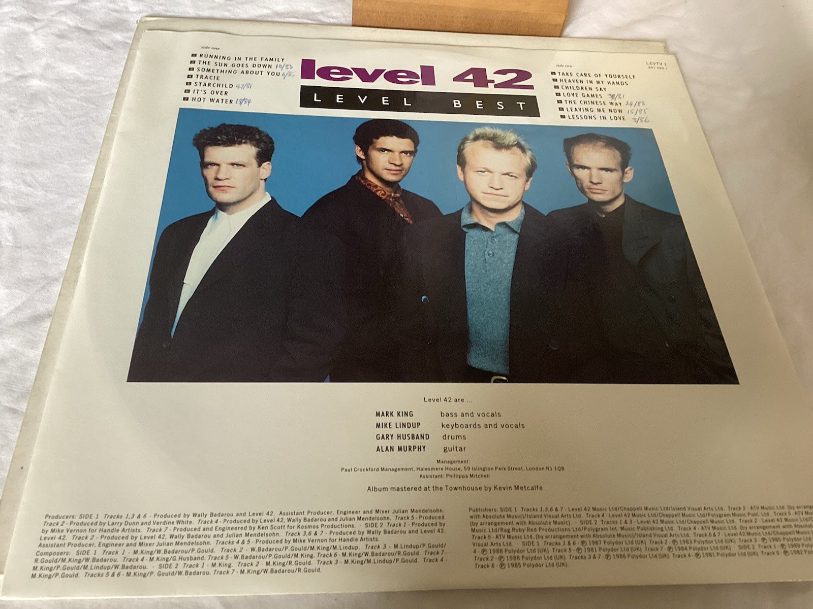 LEVEL 42 – LEVEL BEST – LP Vinyl POLYDOR LABEL UK 1989 LEVTV 1