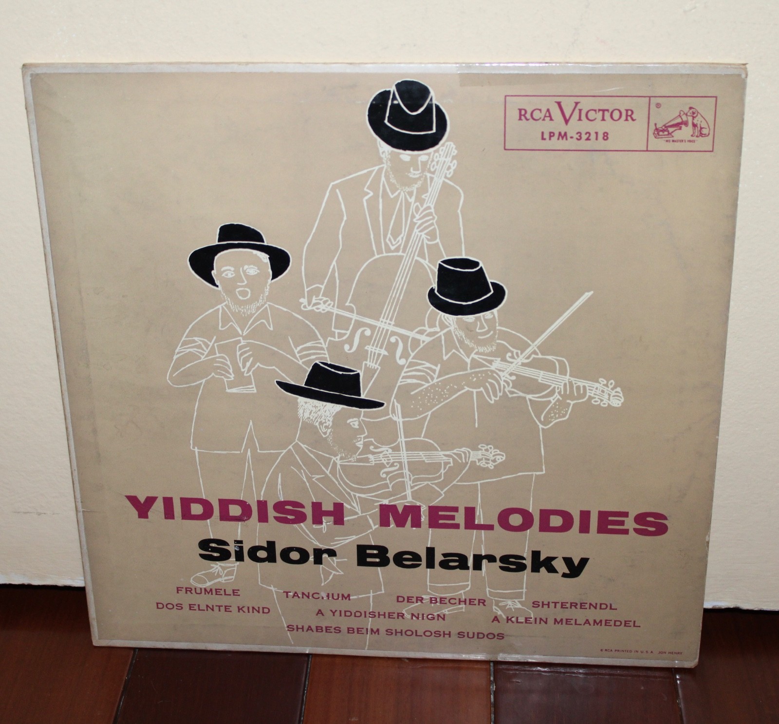 SIDOR BELARSKY~”YIDDISH MELODIES” 10″ Lp (1954) RCA LPM-3218 1S/1S Plays Great