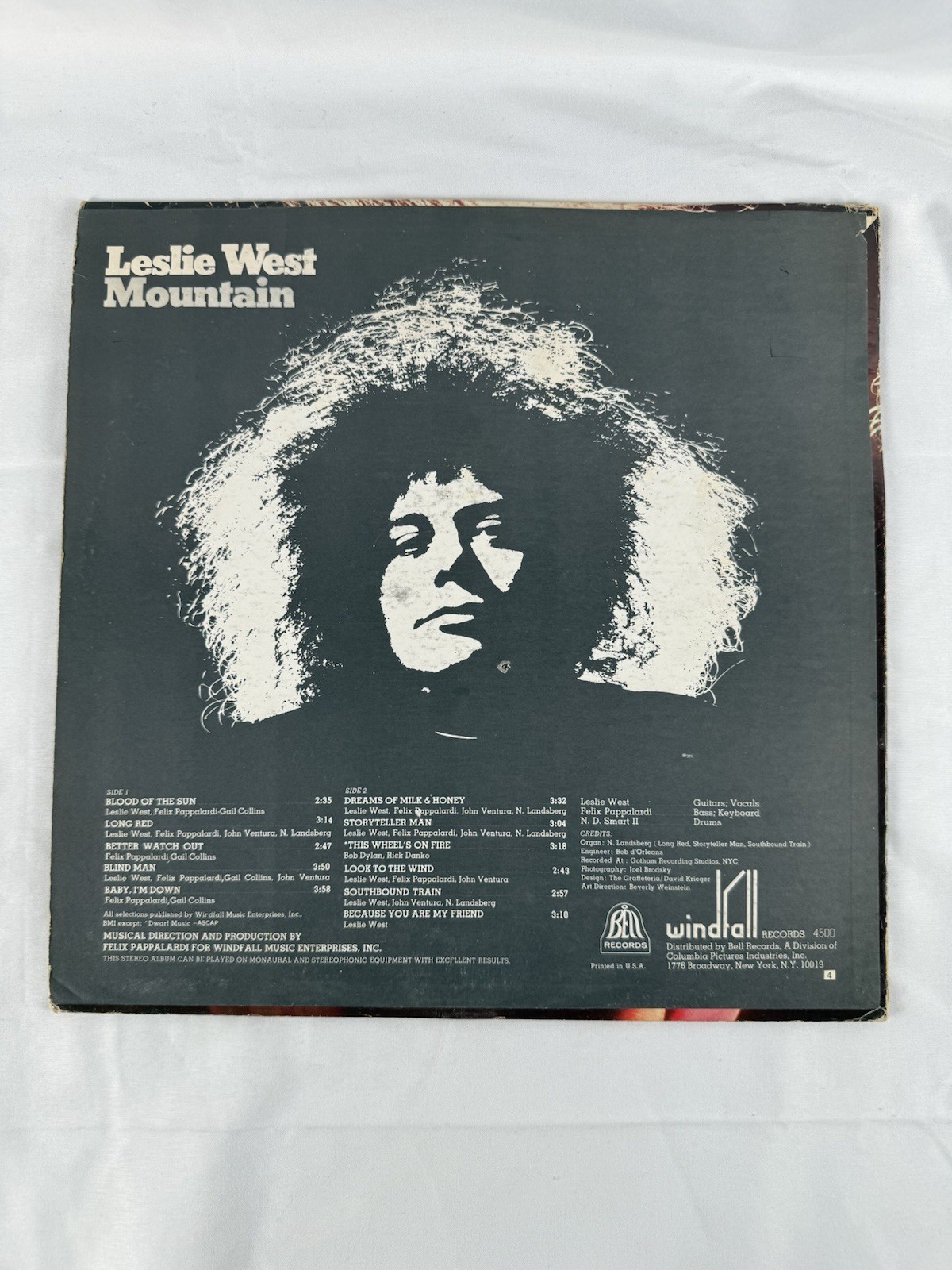 Leslie West, Mountain Lp, Windfall 4500, Vinyl Exl.