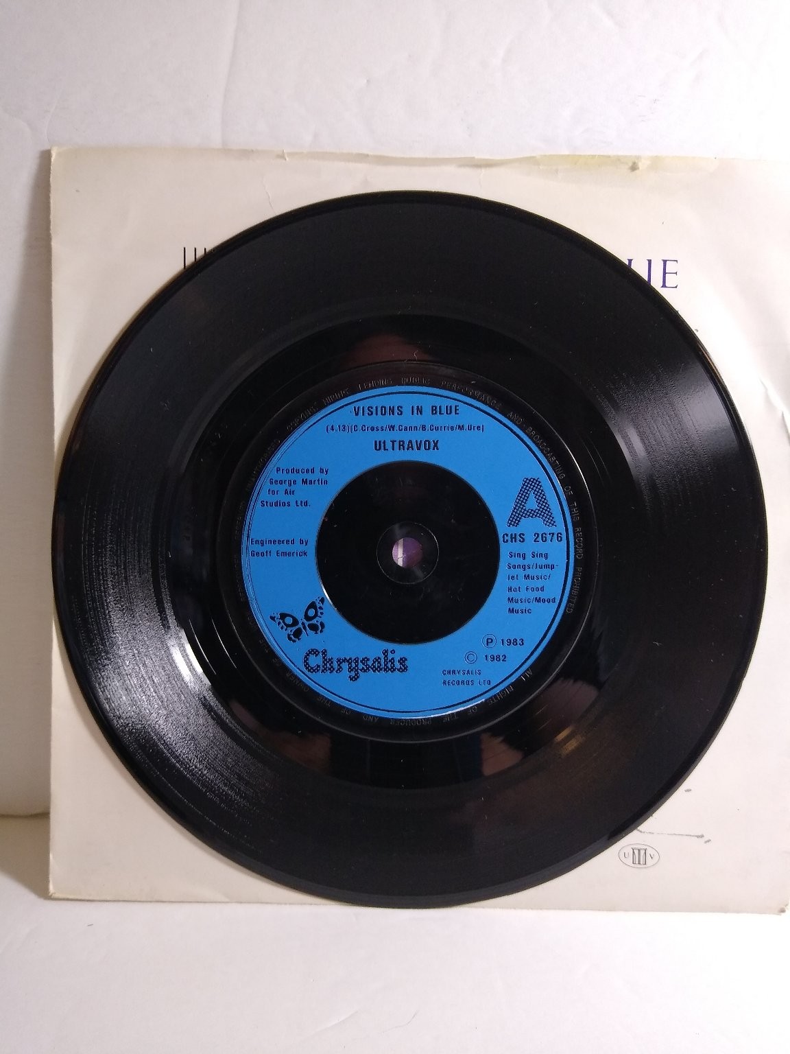 Ultravox – Visions In Blue 7″ Single 1983 Chrysalis Synthpop 45 RPM New Wave