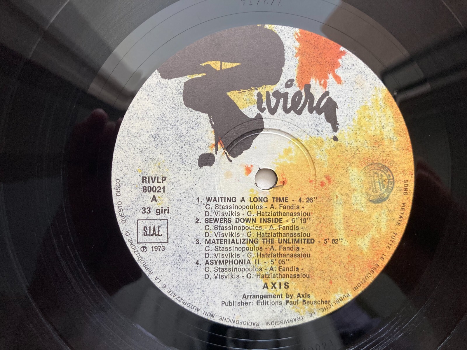 Axis _ Omonimo Same _ Vinile LP 33giri gatefold _ 1973 Riviera Italy MINT 1st
