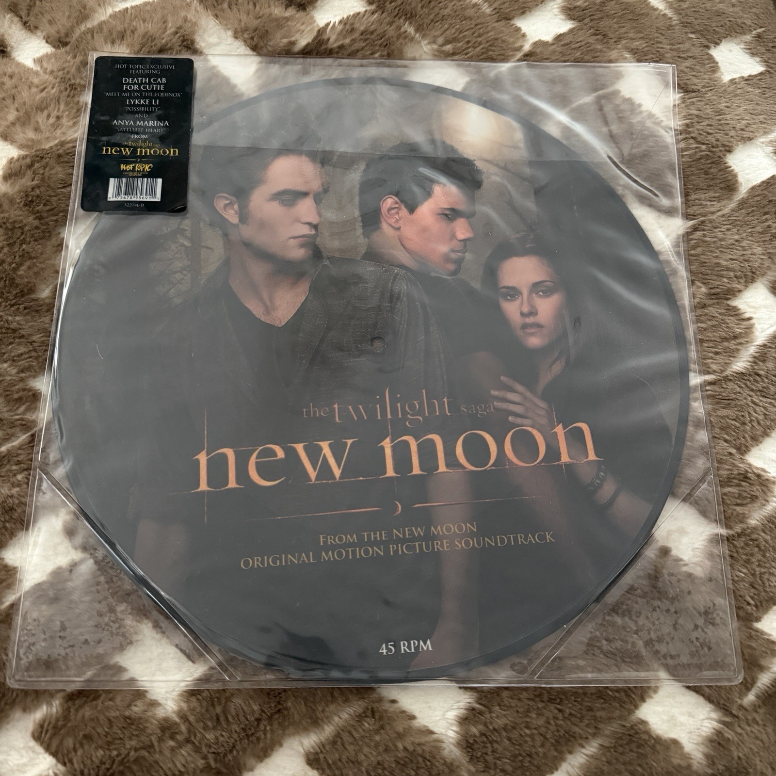 Twilight Saga New Moon Picture Disc Vinyl Record 45RPM 3 Tracks (Warp and Glue)
