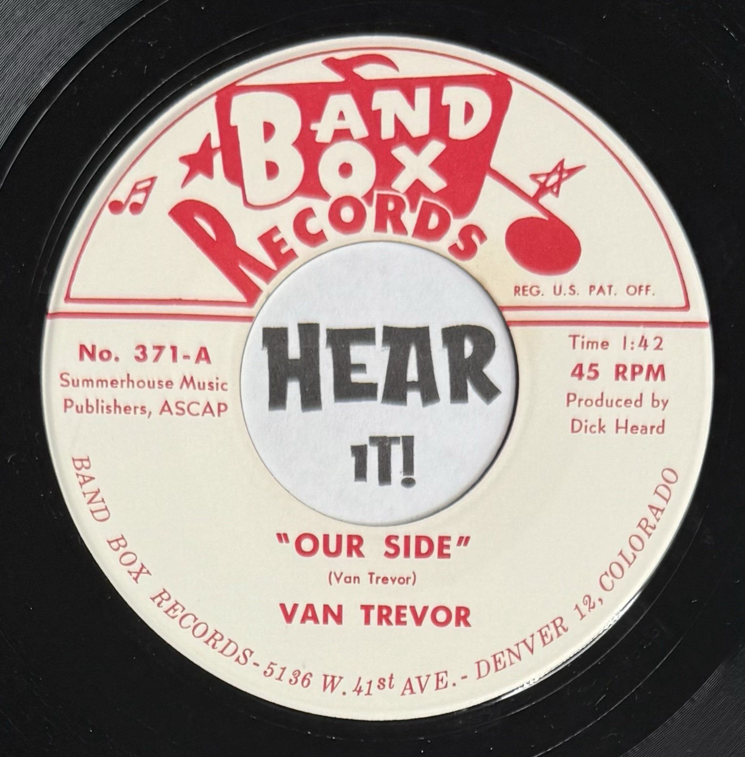 Country Bopper / Teen 45 VAN TREVOR Our Side / When You’ve Lost BAND BOX hear