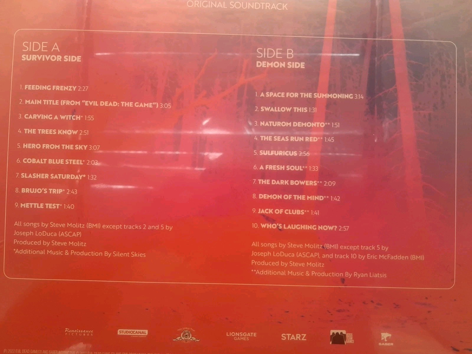 Evil Dead The Game Collector Edition LP Vinyl Record Horror Film Soundtrack NEW