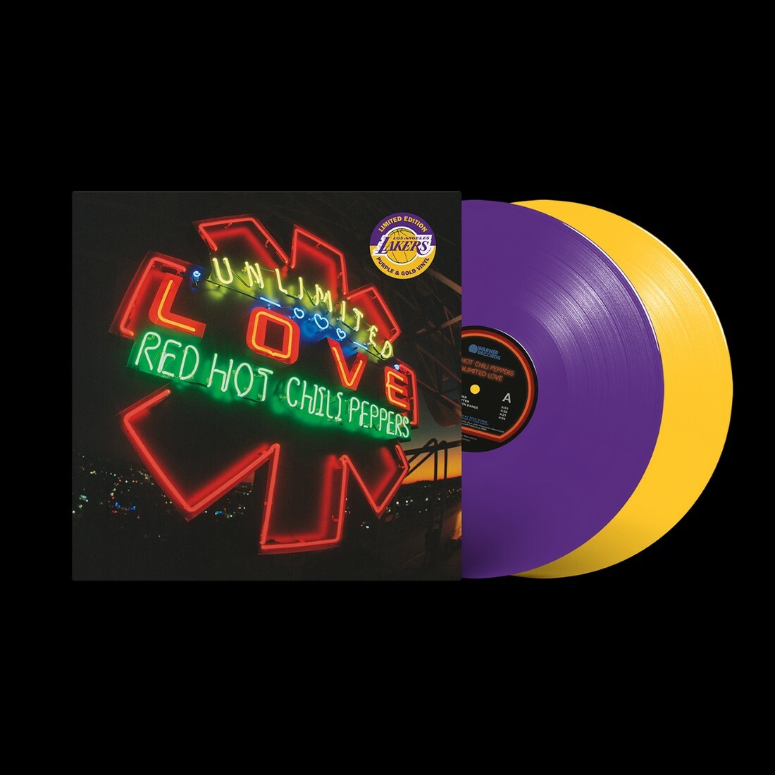 RED HOT CHILI PEPPERS RHCP “UNLIMITED LOVE” PURPLE AND GOLD VINYL LP LAKERS
