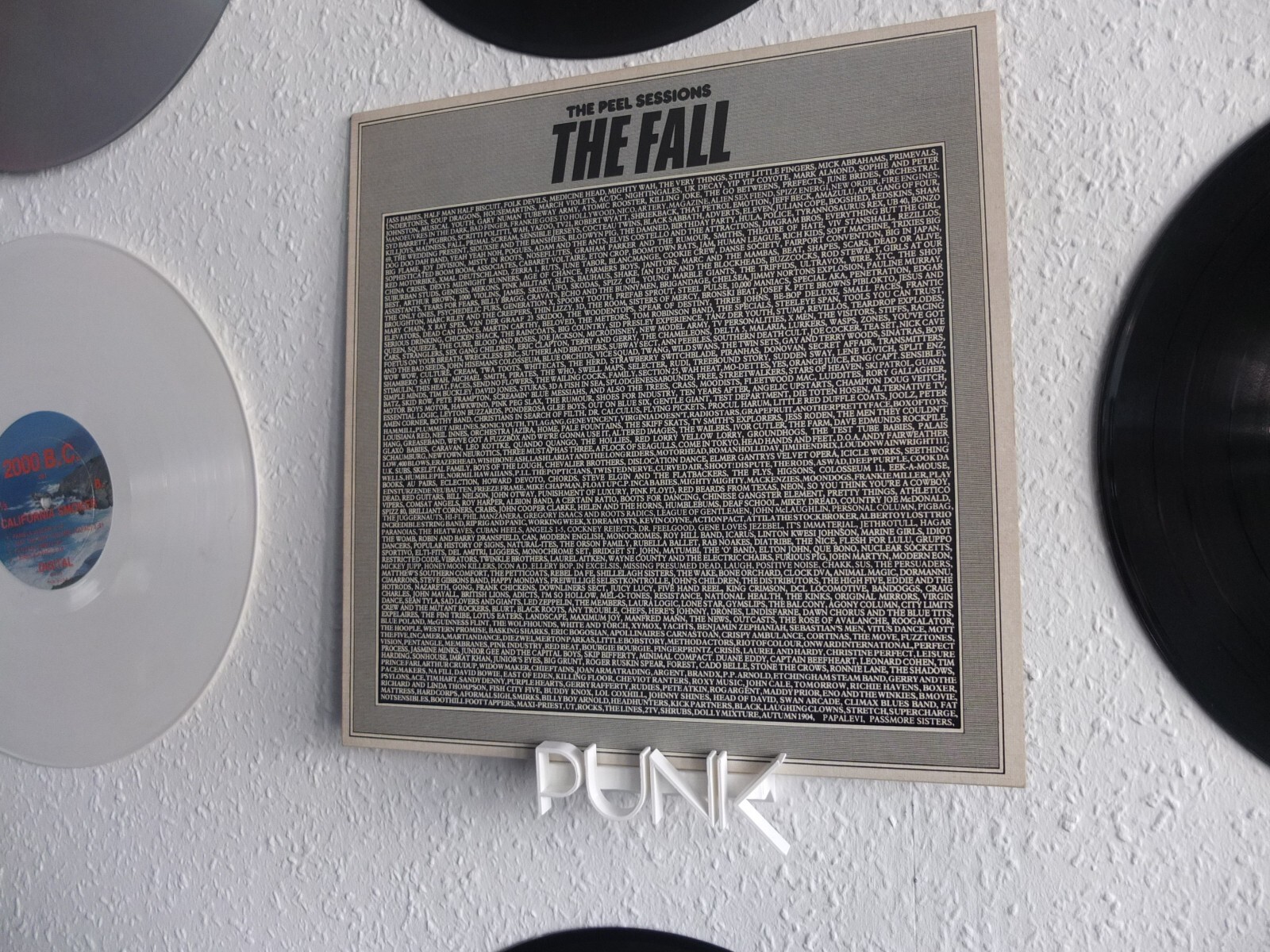 Lp Vinyl Wall Mount Punk Font 3D New Color Selectable
