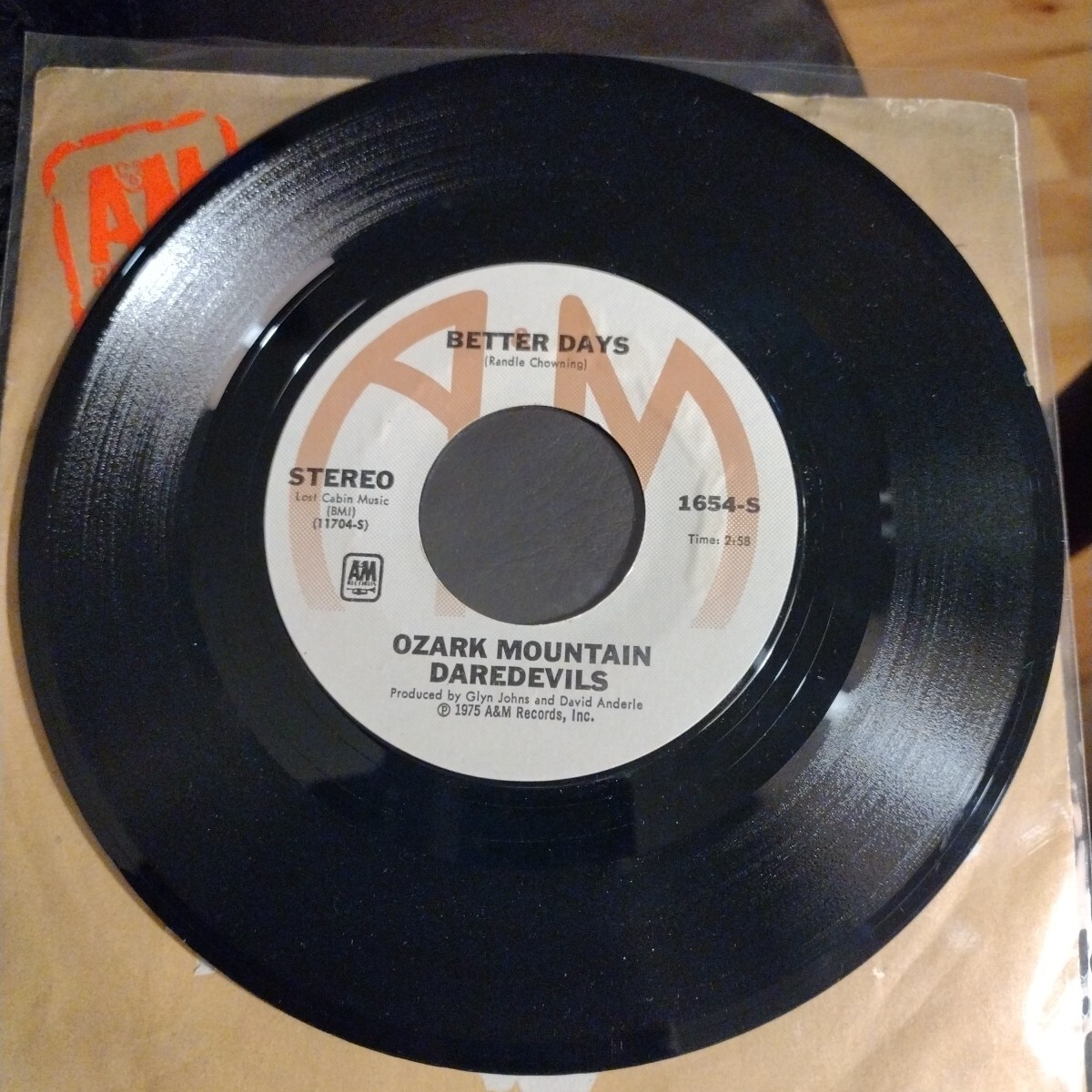 OZARK MOUNTAIN DAREDEVILS BETTER DAYS/JACKIE BLUE A&M RECORDS VINYL 45 VG