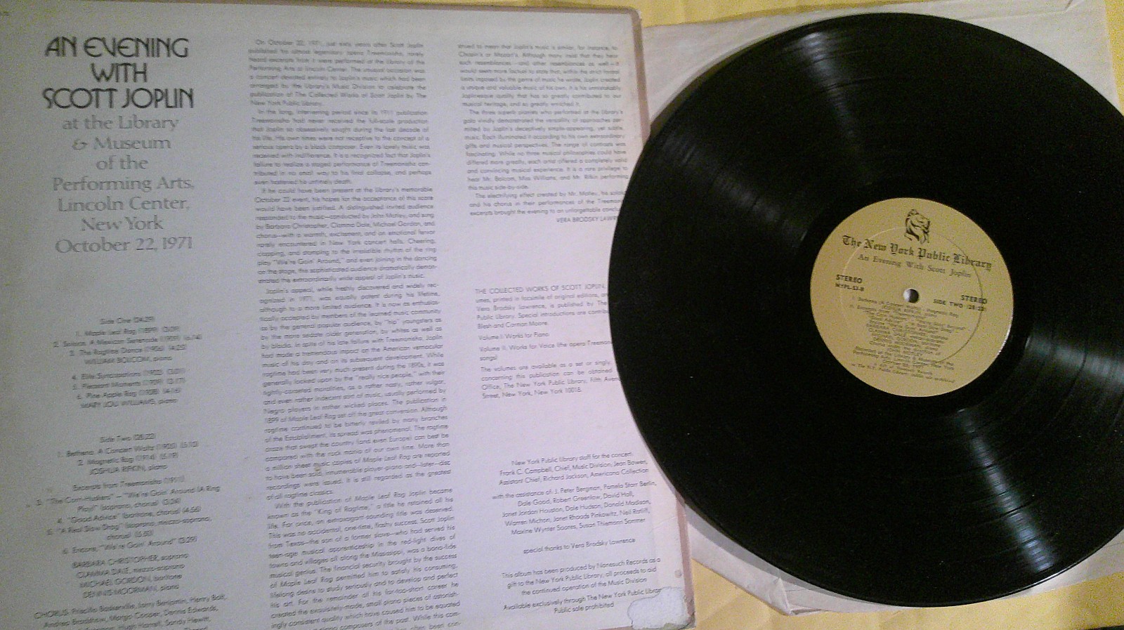 4 LP Lot : Ragtime, Stride Piano – Scott Joplin, Fats Waller, Claude Bolling etc