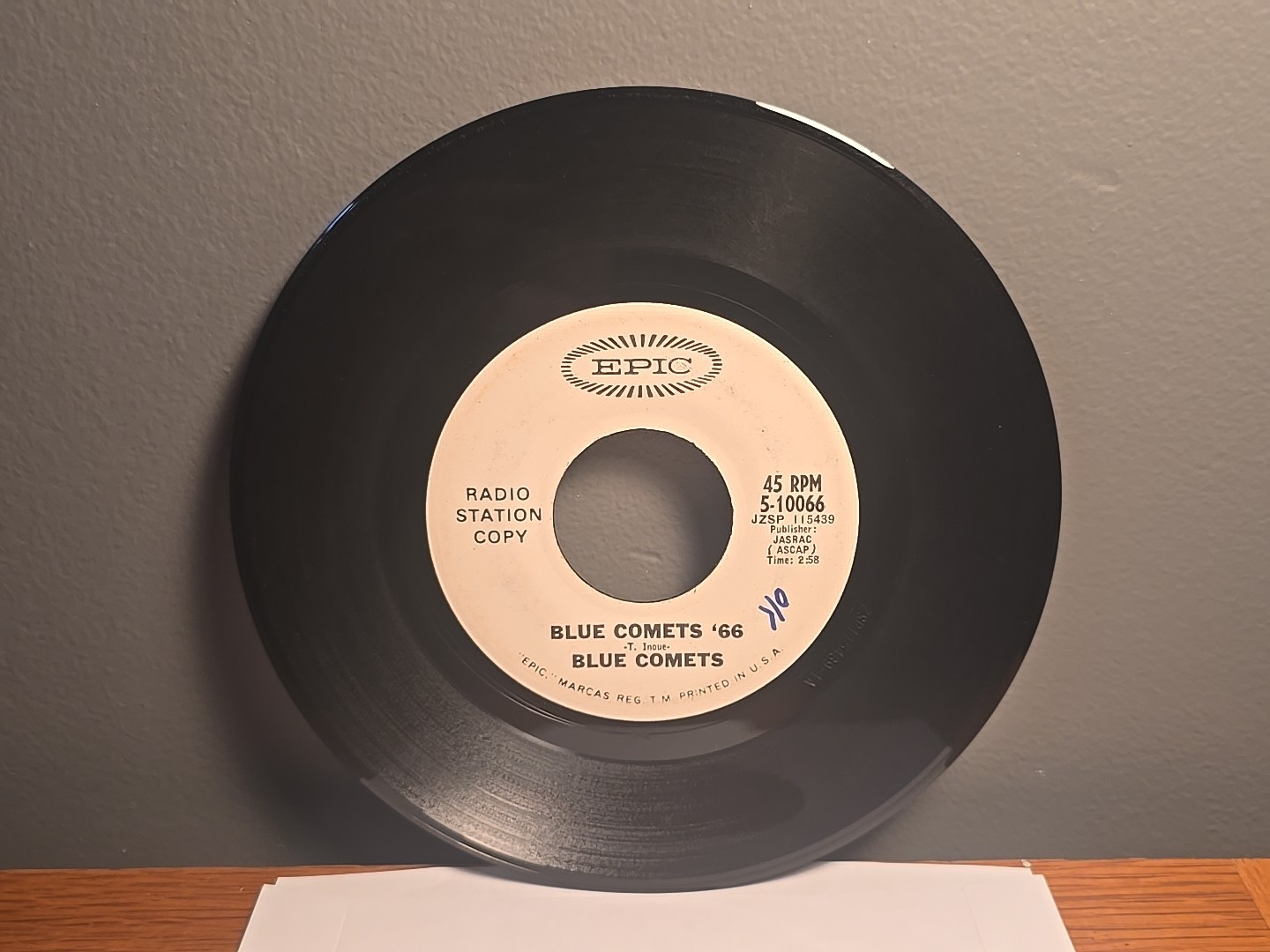 HEAR Blue Comets 45 Blue Eyes / 66 EPIC promo garage fuzz psych VG+