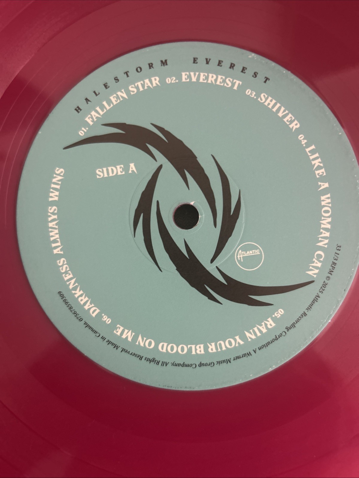HALESTORM – EVEREST – EXCLUSIVE OPAQUE HOT PINK VINYL LP – NEAR MINT