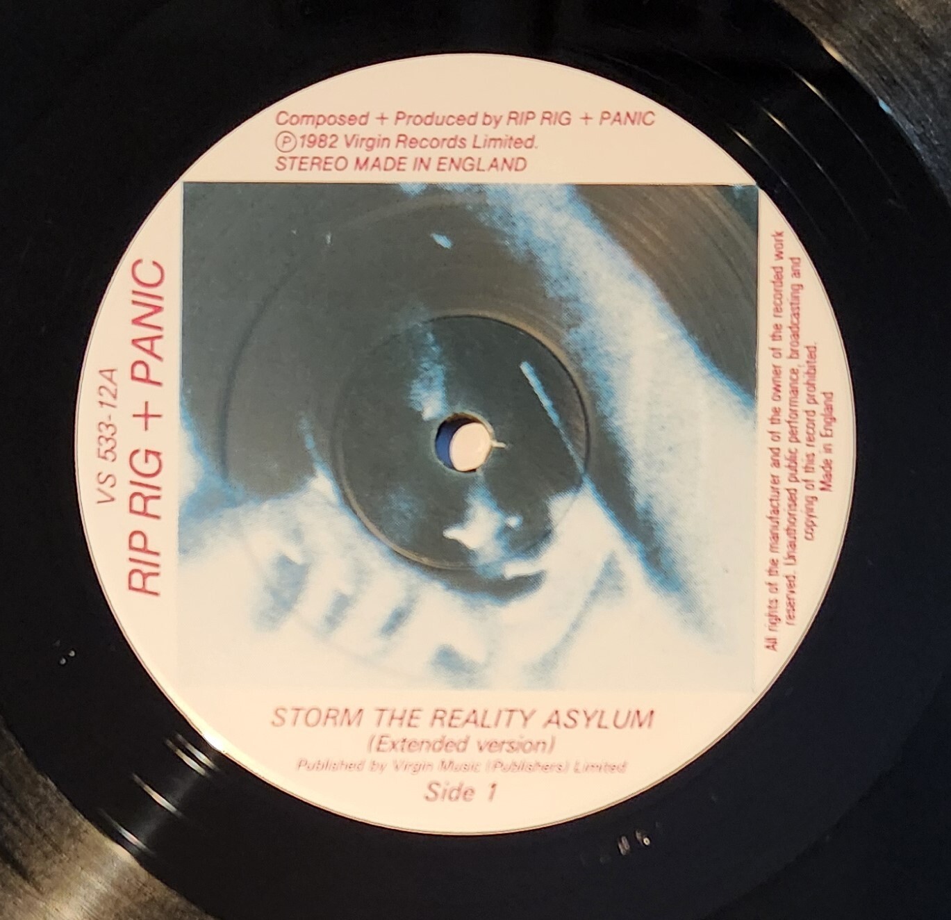 Rip Rig + Panic – Storm The Reality 12″ EP UK Asylum Virgin VS 533-12