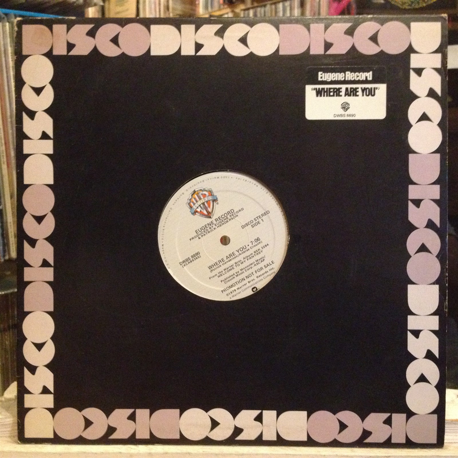[SOUL/FUNK/JAZZ]~NM 12″~EUGENE RECORD~Where Are You~[7:06]~Sweet Insanity~[3:50]