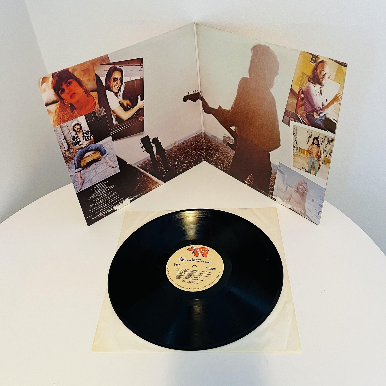 Eric Clapton Backless 12″ Black Vinyl LP 1978 USA Blues Classic Rock Vintage