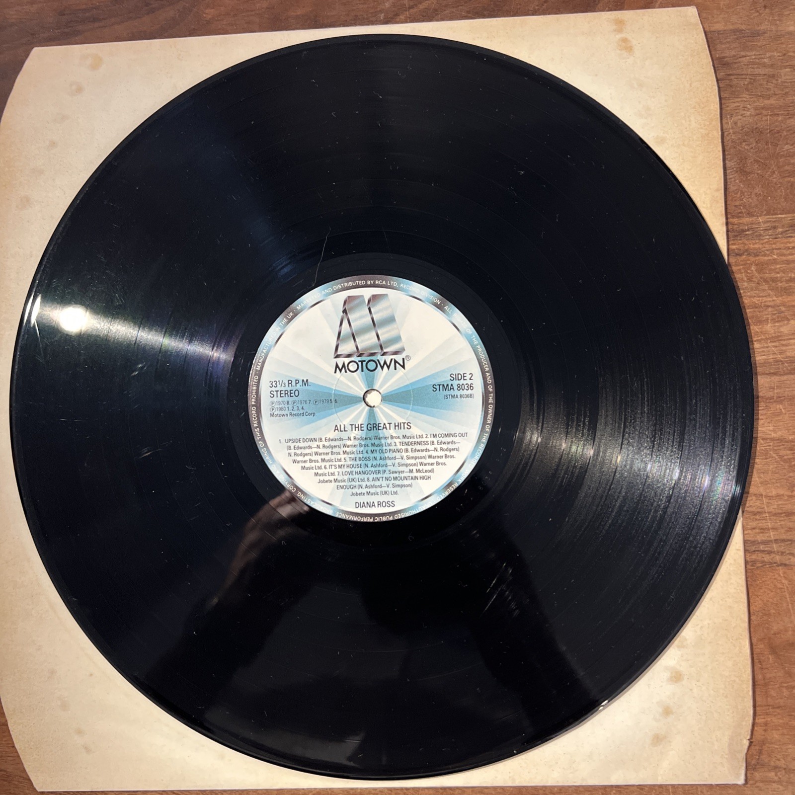 Diana Ross – All The Great Hits 1981 LP Motown – STMA 8036 Funk Soul