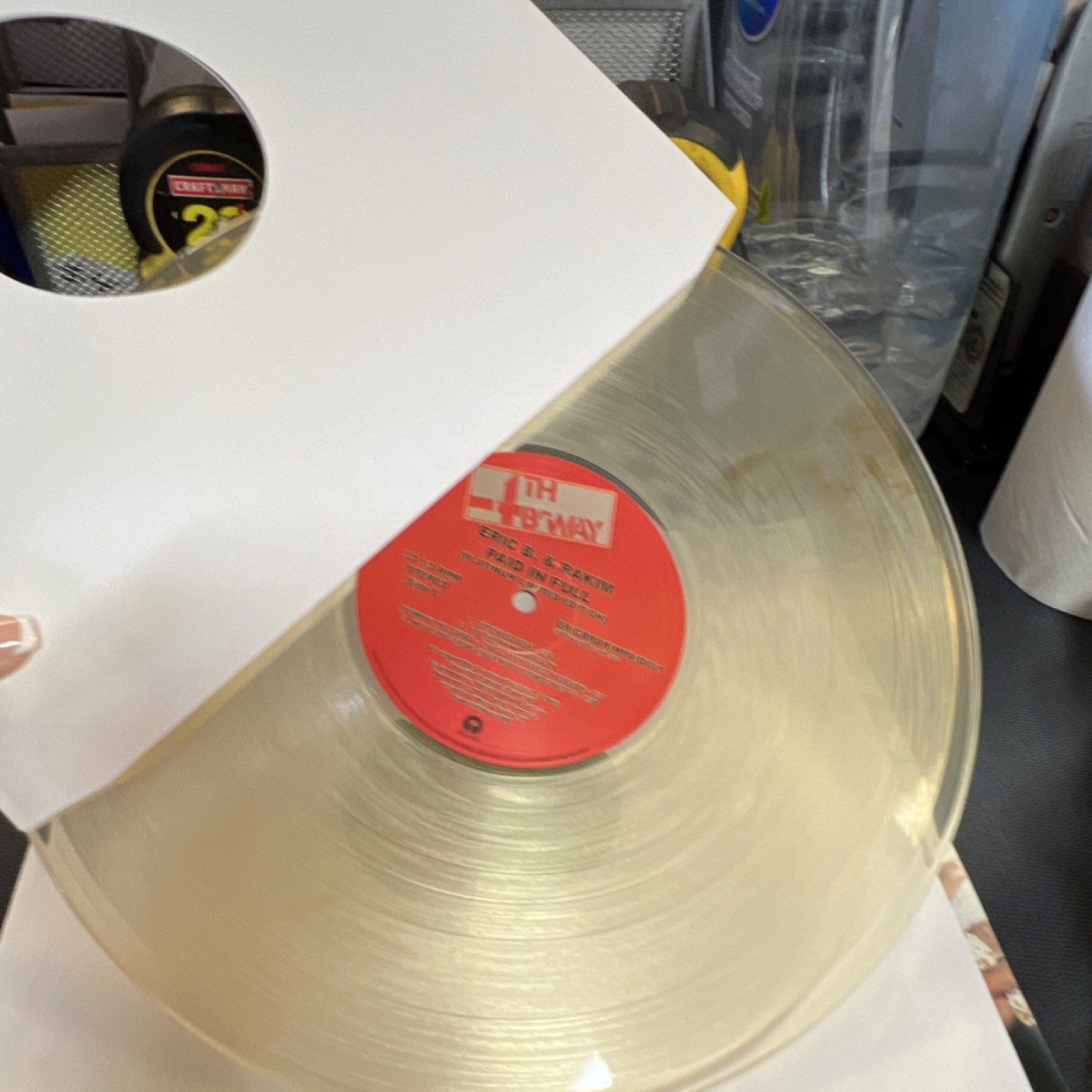 Eric B. & Rakim Paid in Full Platinum Limited Edition Clear Colored Vinyl LP 12″