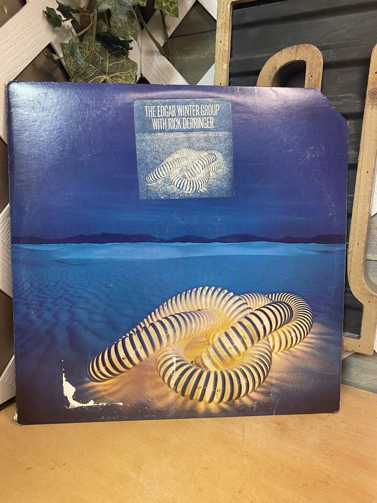 The Edgar Winter Group With Rick Derringer LP Blue Sky PZ 33798 VG+/VG CornerCut