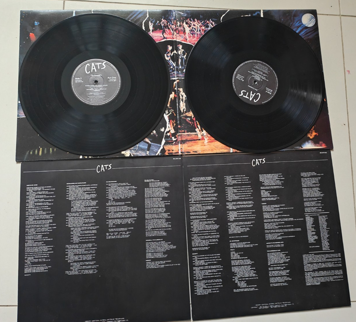 Cats Andrew Lloyd Webber Musical Double LP 1981 Vinyl Record Polydor CATX 001