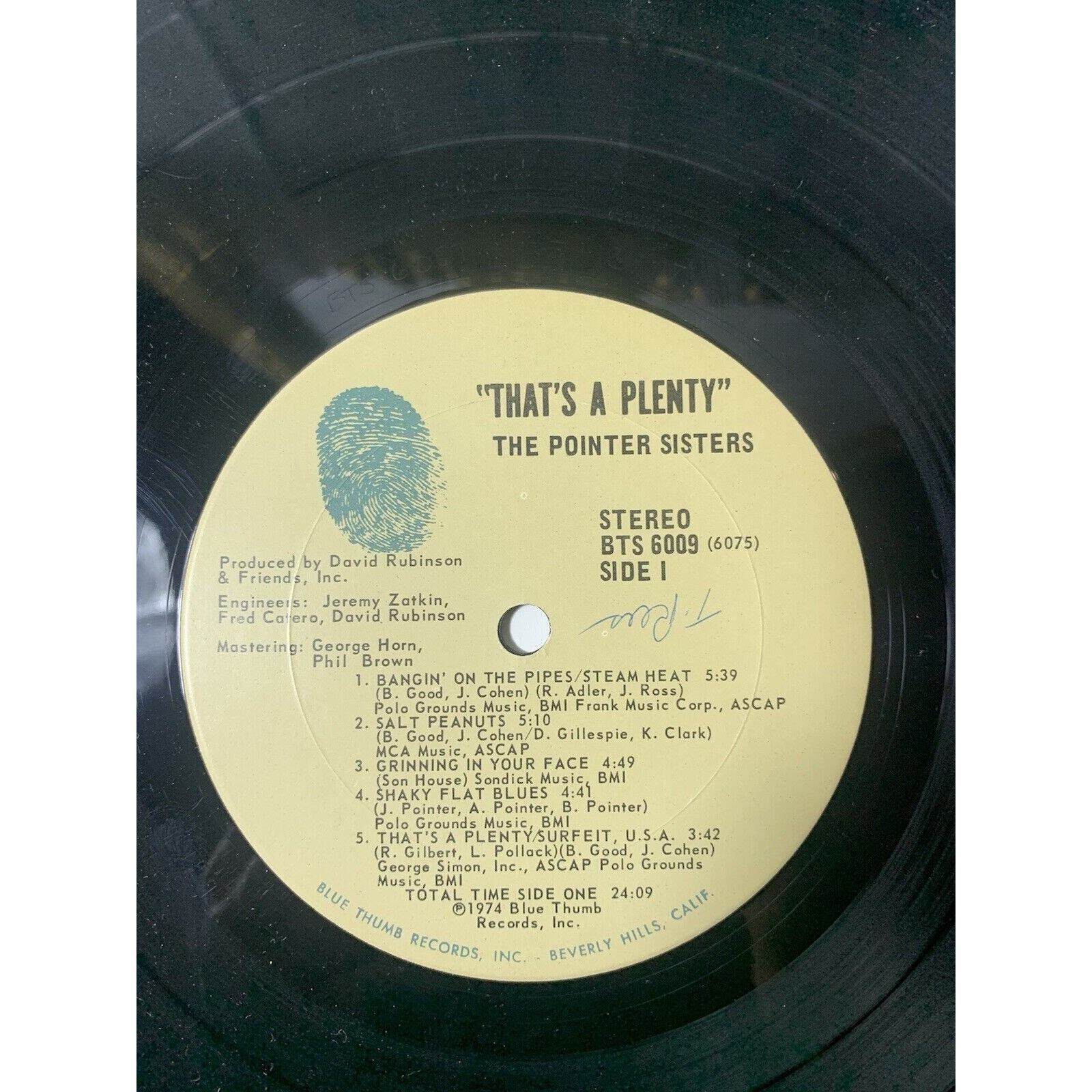 The Pointer Sisters That’s A Plenty 1974 Vinyl LP Blue Thumb BTS 6009 Funk Soul