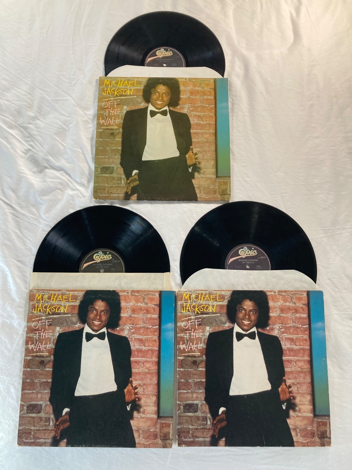 Michael Jackson OFF THE WALL 1979 FE 35745 vinyl 1st pressing LP 3 in LOT (lot)