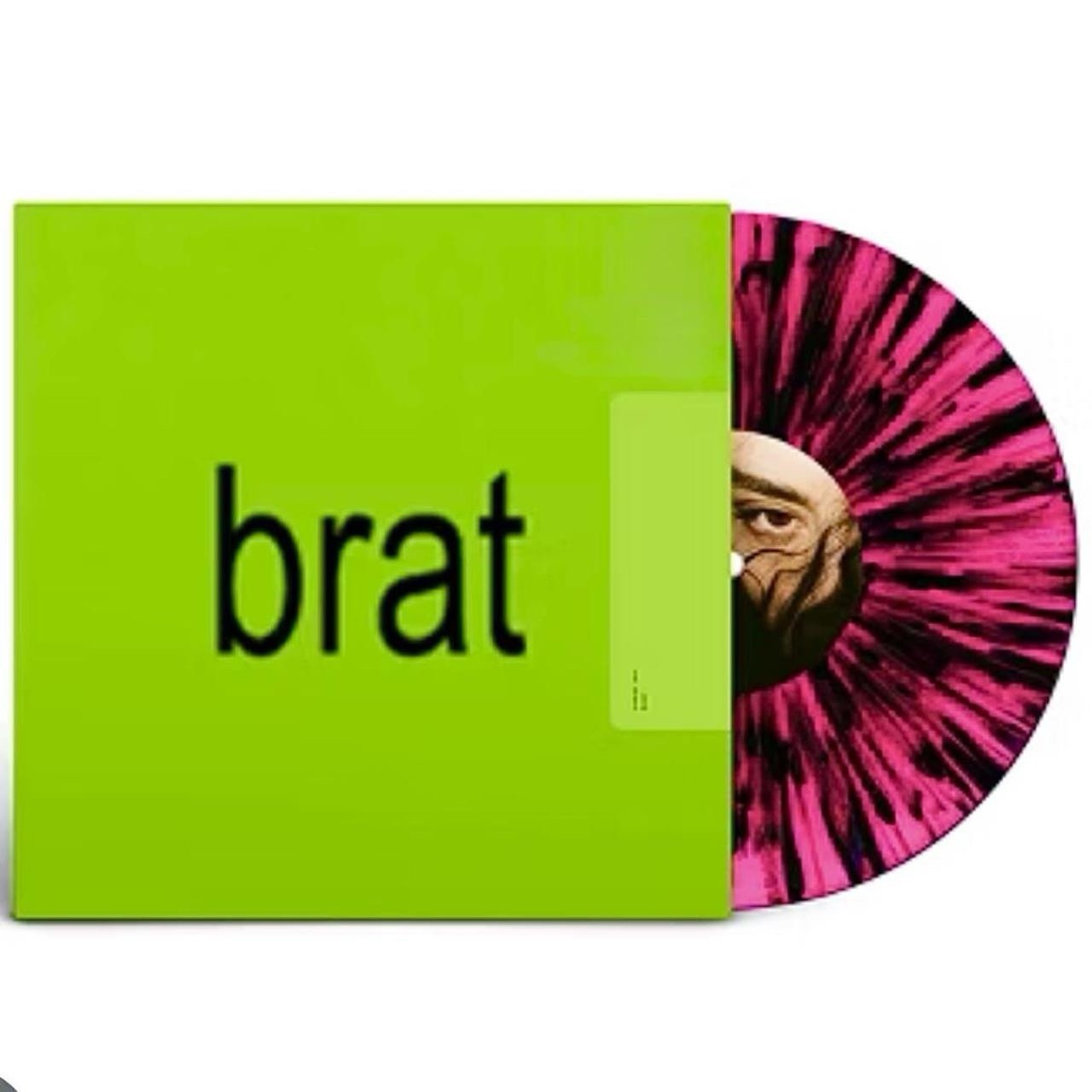 2024 Charli XCX – BRAT Exclusive Limited Edition Pink Black Splatter 1LP Vinyl