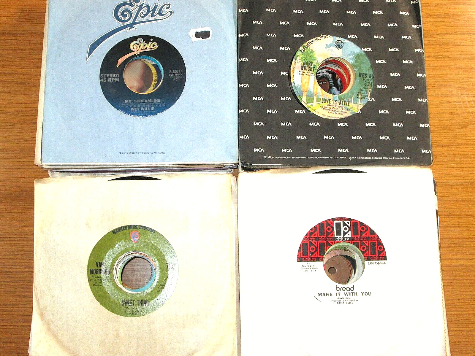 LOT #2 of OVER 100 DIFFERENT 70s ROCK 45 RPMs –