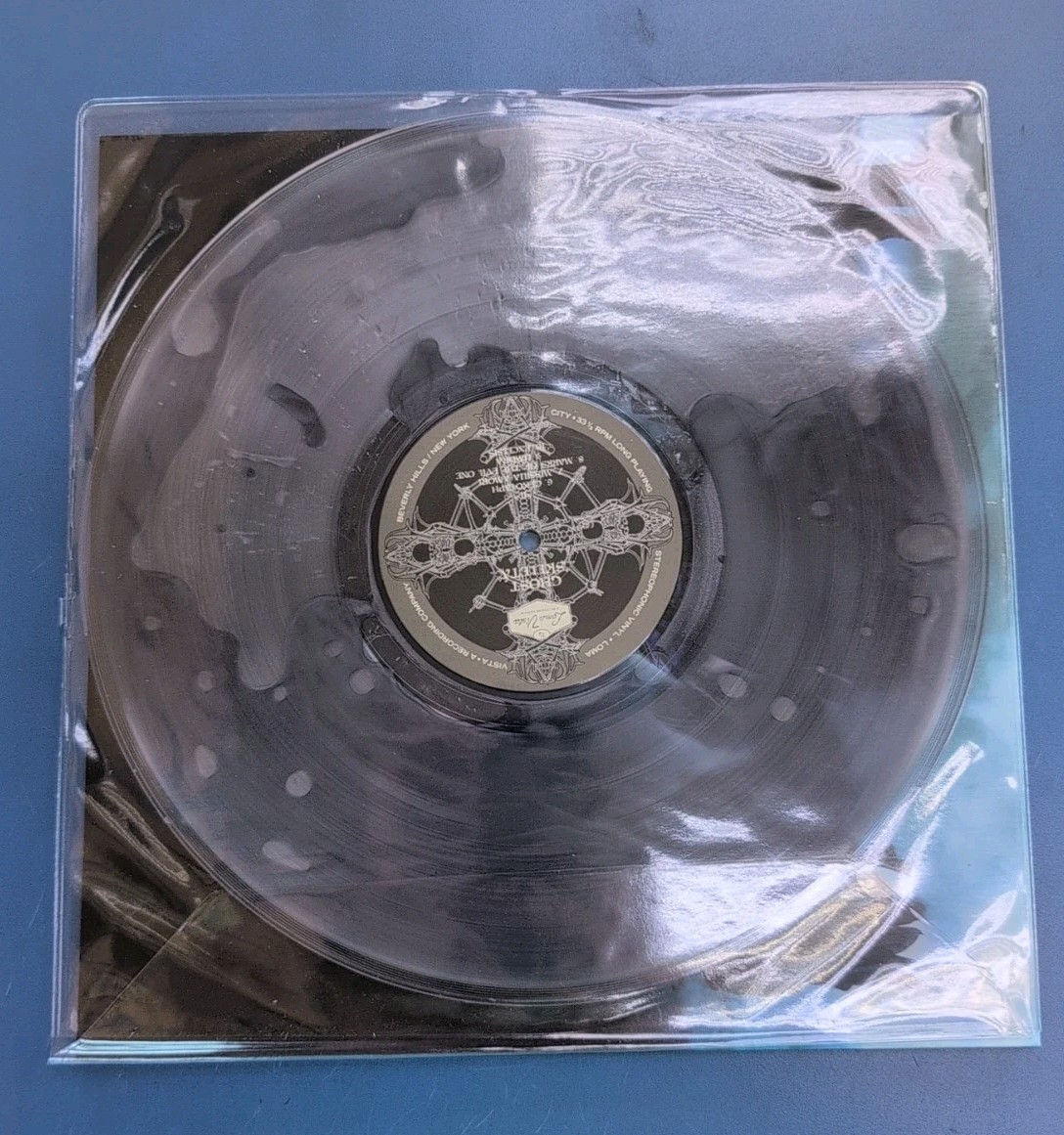 GHOST Skeleta Oxidized Metallic Silver Liquid Filled Vinyl Bad World Ships Fast