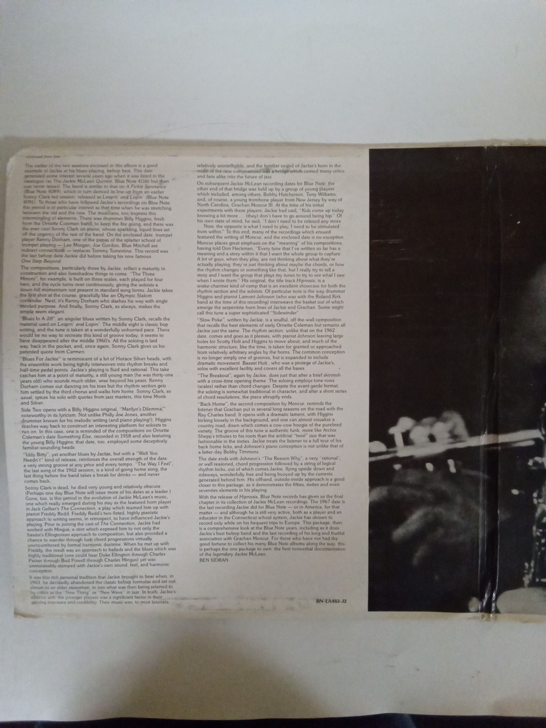 Jackie McLean Hipnosis Double LP 1978 Blue Note Records Jazz Vinyl Sonny Clarke
