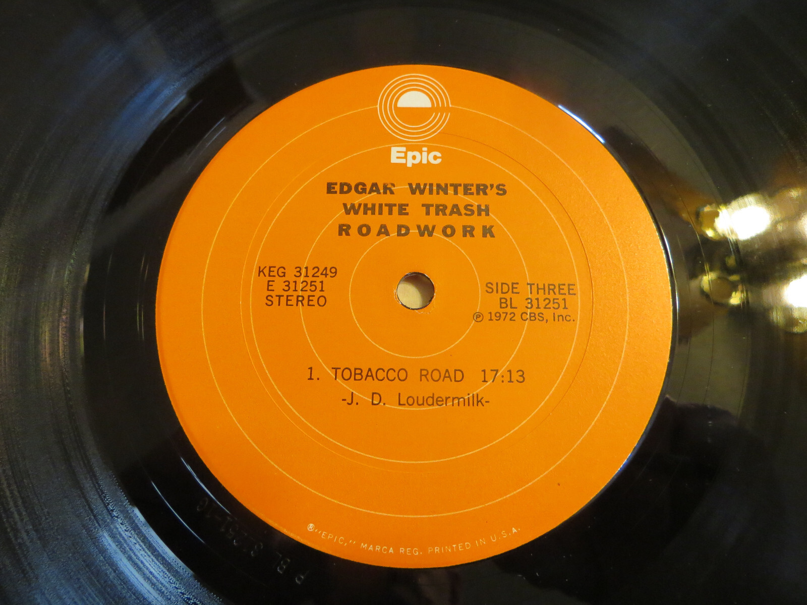 Edgar Winter’s White Trash – Roadwork – 2xLP 1972 Epic – Blues Rock,Pitman Press