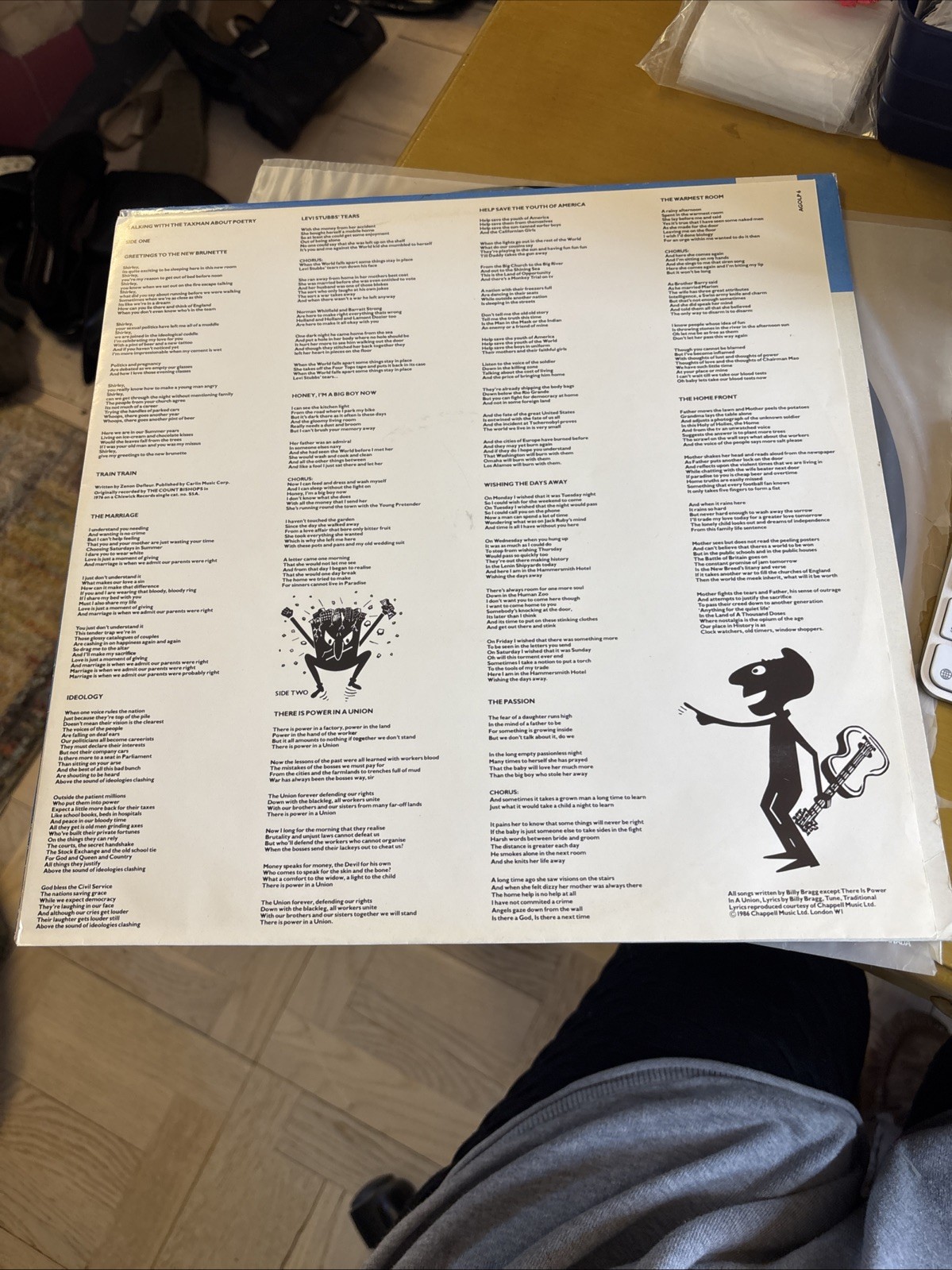 Billy Bragg – Talking With Taxman About Poetry UK Lp Elektra 1986 EX