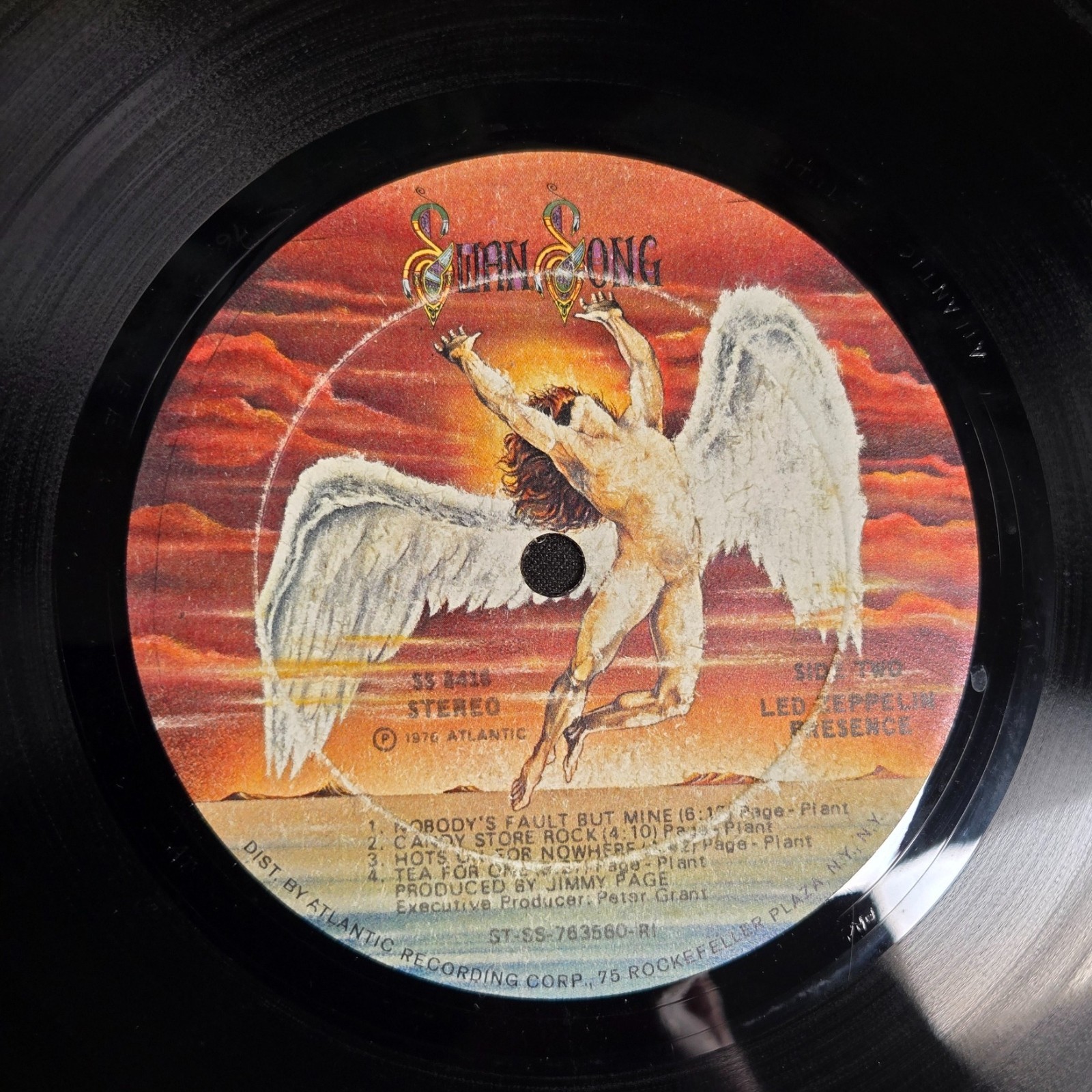 Led Zeppelin Presence 1st US Press 1976 US LP SS 8416 RI PRC VG+/VG Play Tested