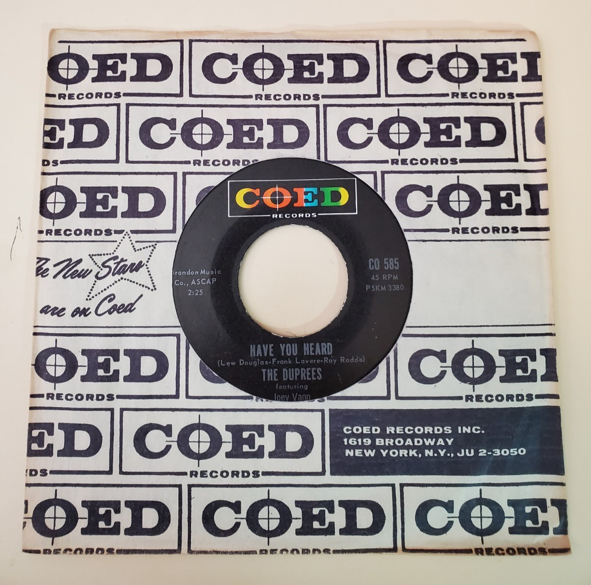 Duprees HAVE YOU HEARD / LOVE EYES (DOO WOP 45) #585 PLAYS VG++ NO NOISE!