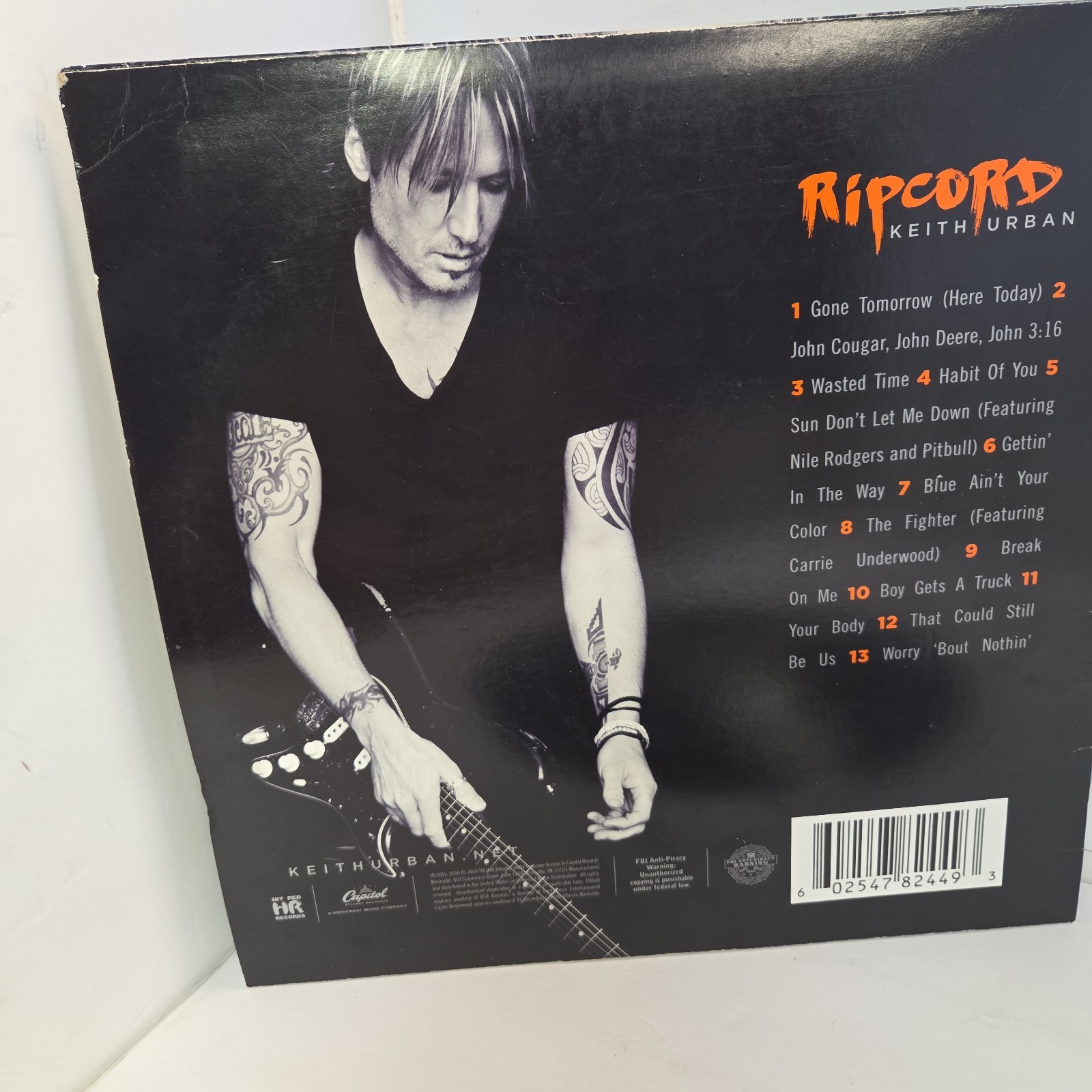 Keith Urban Ripcord (Record, 2016) 12″ Vinyl LP Capital Records 2016